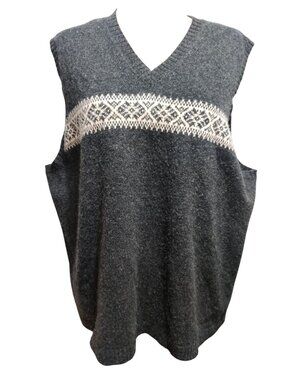 Venezia Jeans Plus Size 22/24 Vest Fair Isle Wool Blend Sweater Vest Cozy Fit